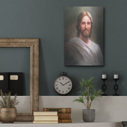 Luxe Metal Art 'Our Savior' by David Lindsley, Metal Wall Art,12x16