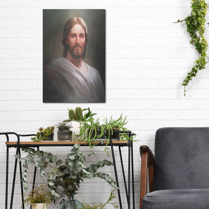 Luxe Metal Art 'Our Savior' by David Lindsley, Metal Wall Art,12x16
