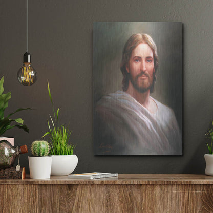 Luxe Metal Art 'Our Savior' by David Lindsley, Metal Wall Art,12x16