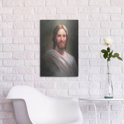 Luxe Metal Art 'Our Savior' by David Lindsley, Metal Wall Art,16x24