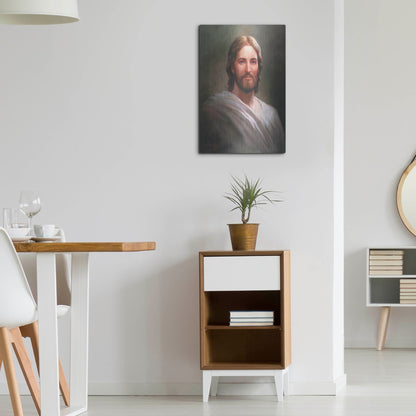 Luxe Metal Art 'Our Savior' by David Lindsley, Metal Wall Art,16x24