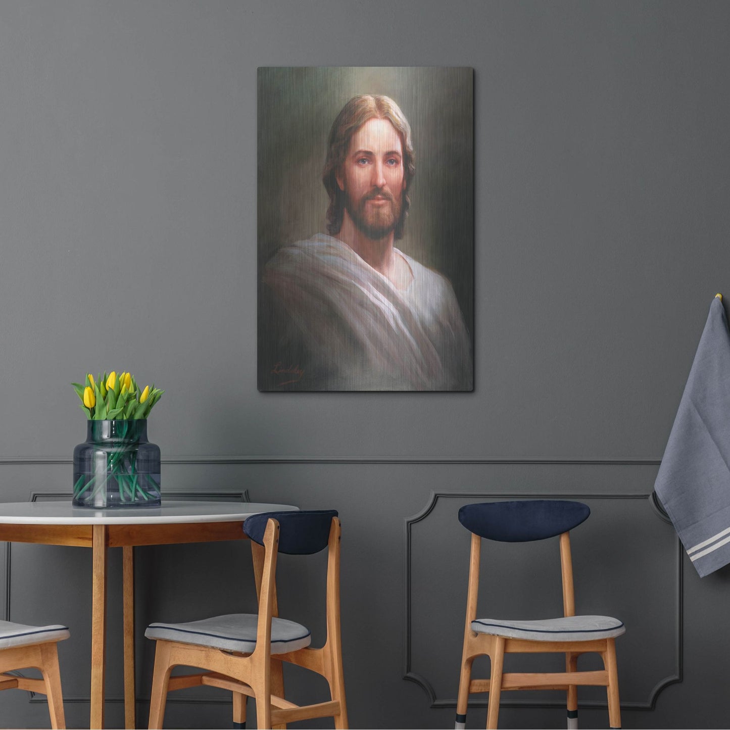 Luxe Metal Art 'Our Savior' by David Lindsley, Metal Wall Art,24x36