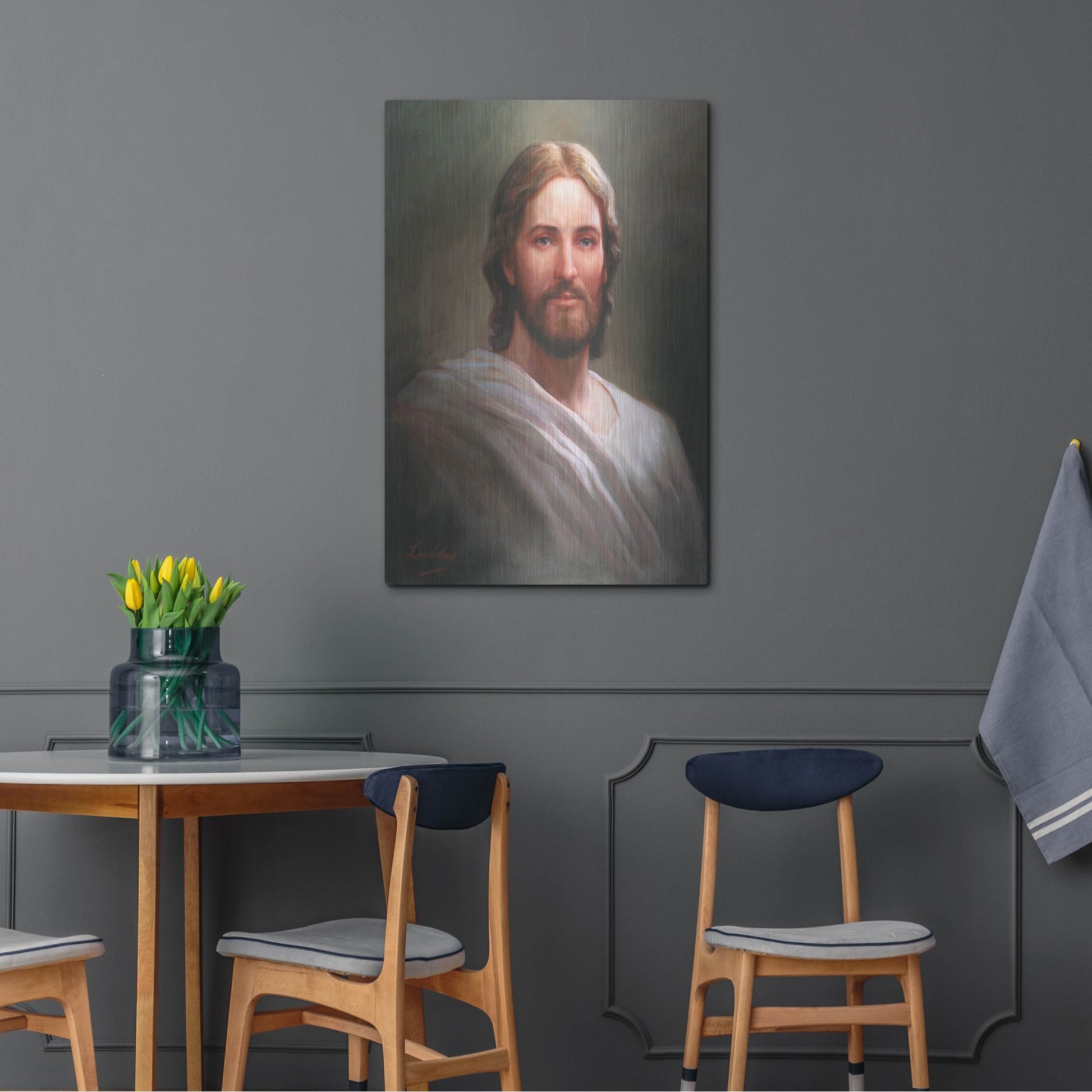 Luxe Metal Art 'Our Savior' by David Lindsley, Metal Wall Art,24x36