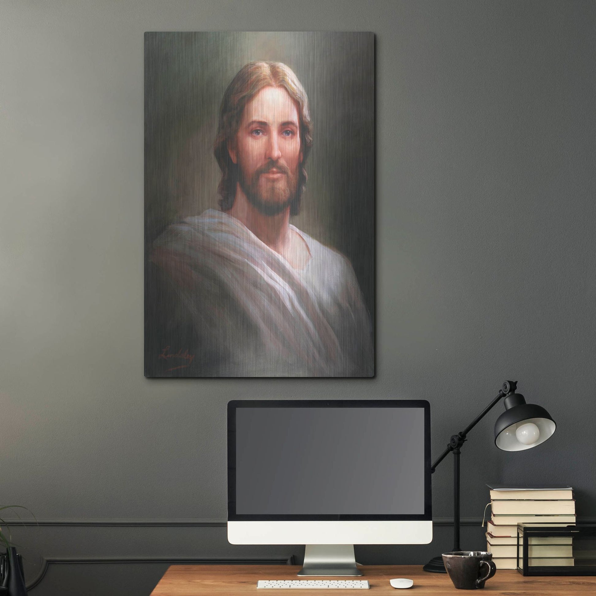 Luxe Metal Art 'Our Savior' by David Lindsley, Metal Wall Art,24x36