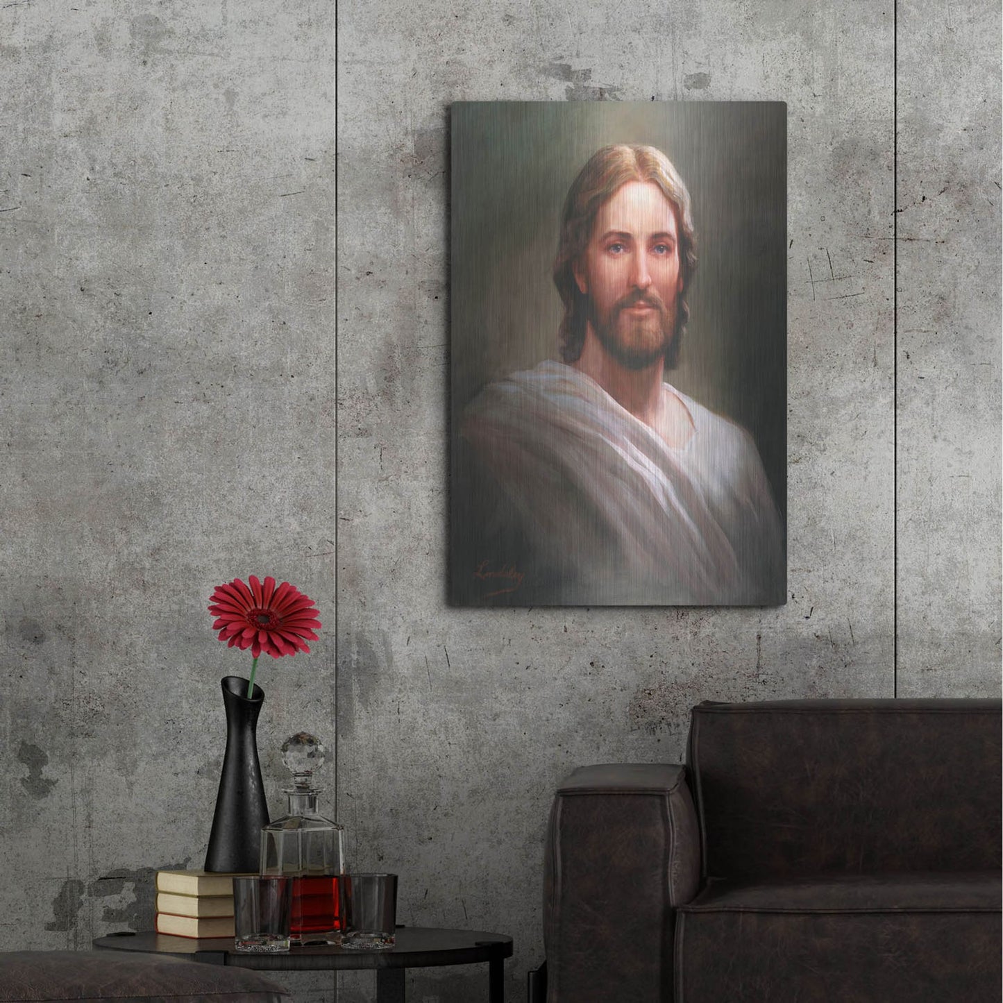 Luxe Metal Art 'Our Savior' by David Lindsley, Metal Wall Art,24x36