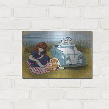 Luxe Metal Art '1938 Steelcraft Oldsmobile' by David Lindsley, Metal Wall Art,16x12