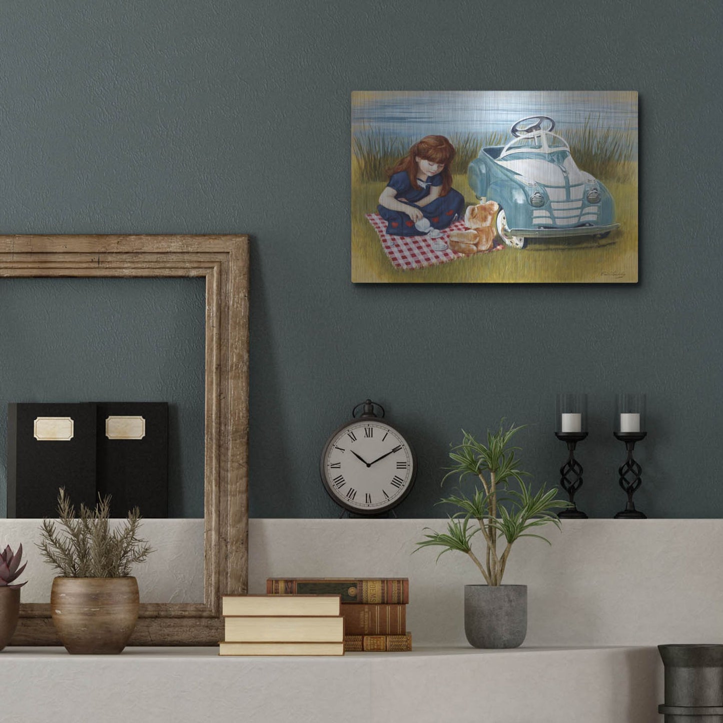 Luxe Metal Art '1938 Steelcraft Oldsmobile' by David Lindsley, Metal Wall Art,16x12