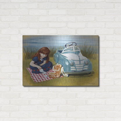 Luxe Metal Art '1938 Steelcraft Oldsmobile' by David Lindsley, Metal Wall Art,36x24