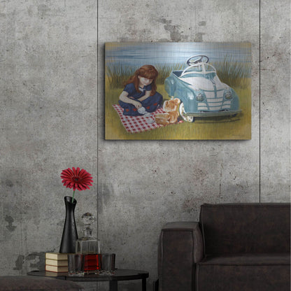 Luxe Metal Art '1938 Steelcraft Oldsmobile' by David Lindsley, Metal Wall Art,36x24