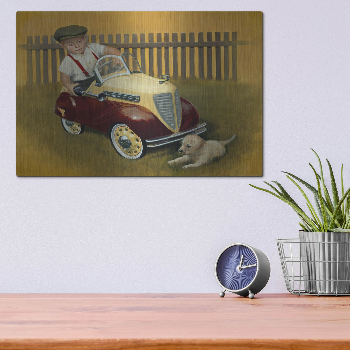 Luxe Metal Art '1937 Steelcraft Dodge' by David Lindsley, Metal Wall Art,16x12