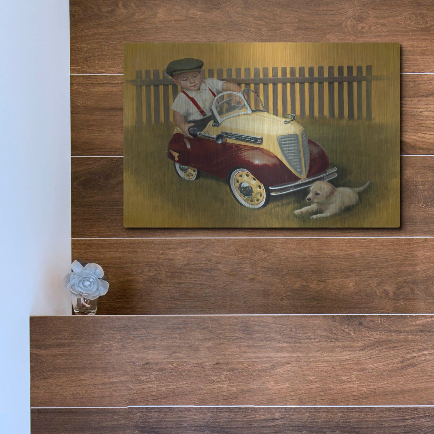 Luxe Metal Art '1937 Steelcraft Dodge' by David Lindsley, Metal Wall Art,16x12