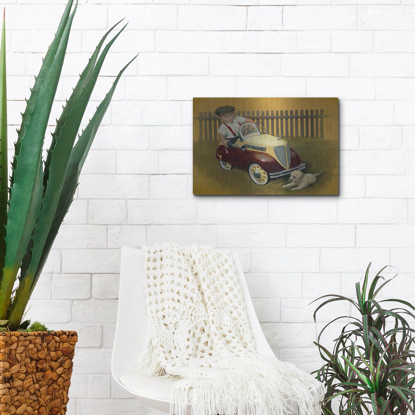 Luxe Metal Art '1937 Steelcraft Dodge' by David Lindsley, Metal Wall Art,16x12