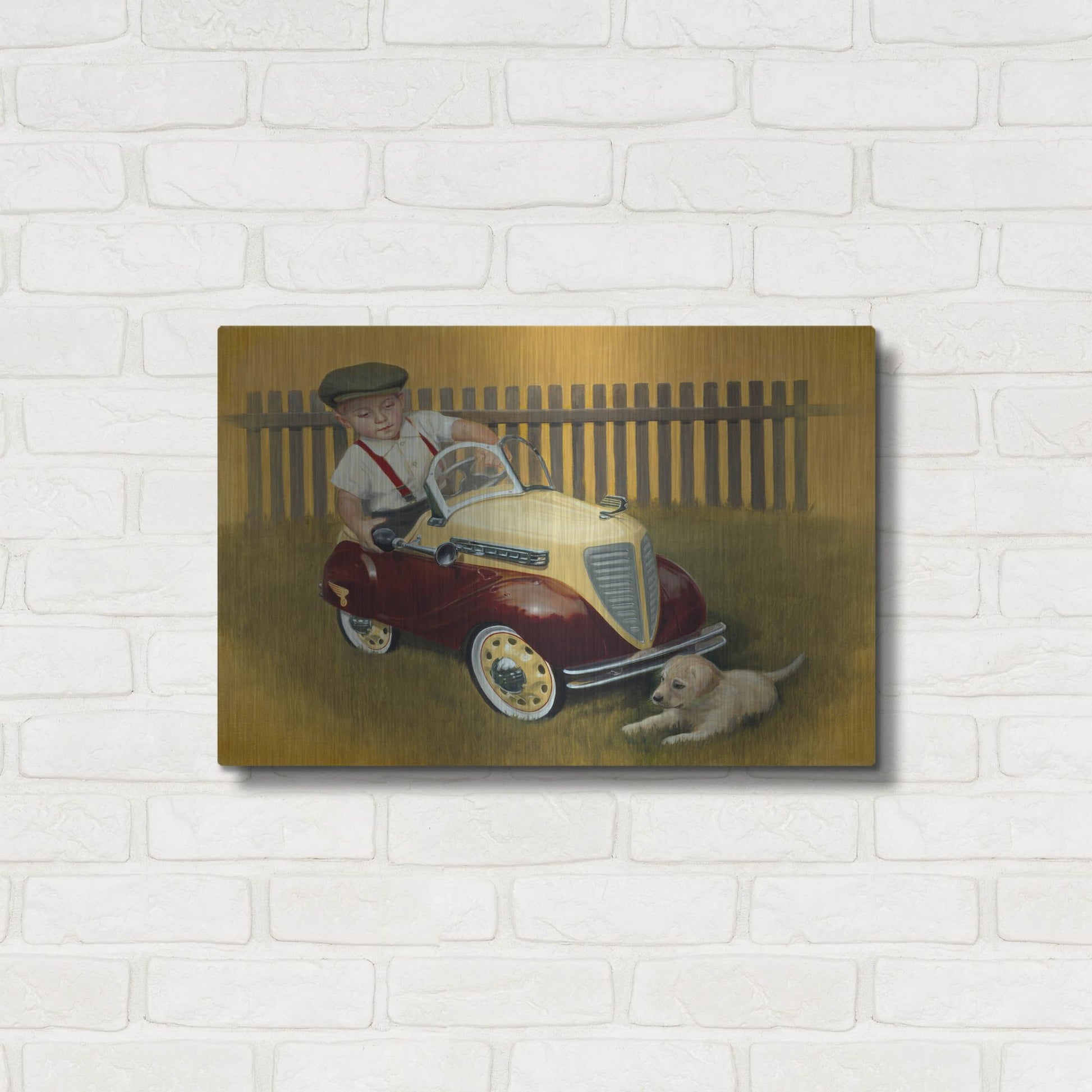 Luxe Metal Art '1937 Steelcraft Dodge' by David Lindsley, Metal Wall Art,24x16