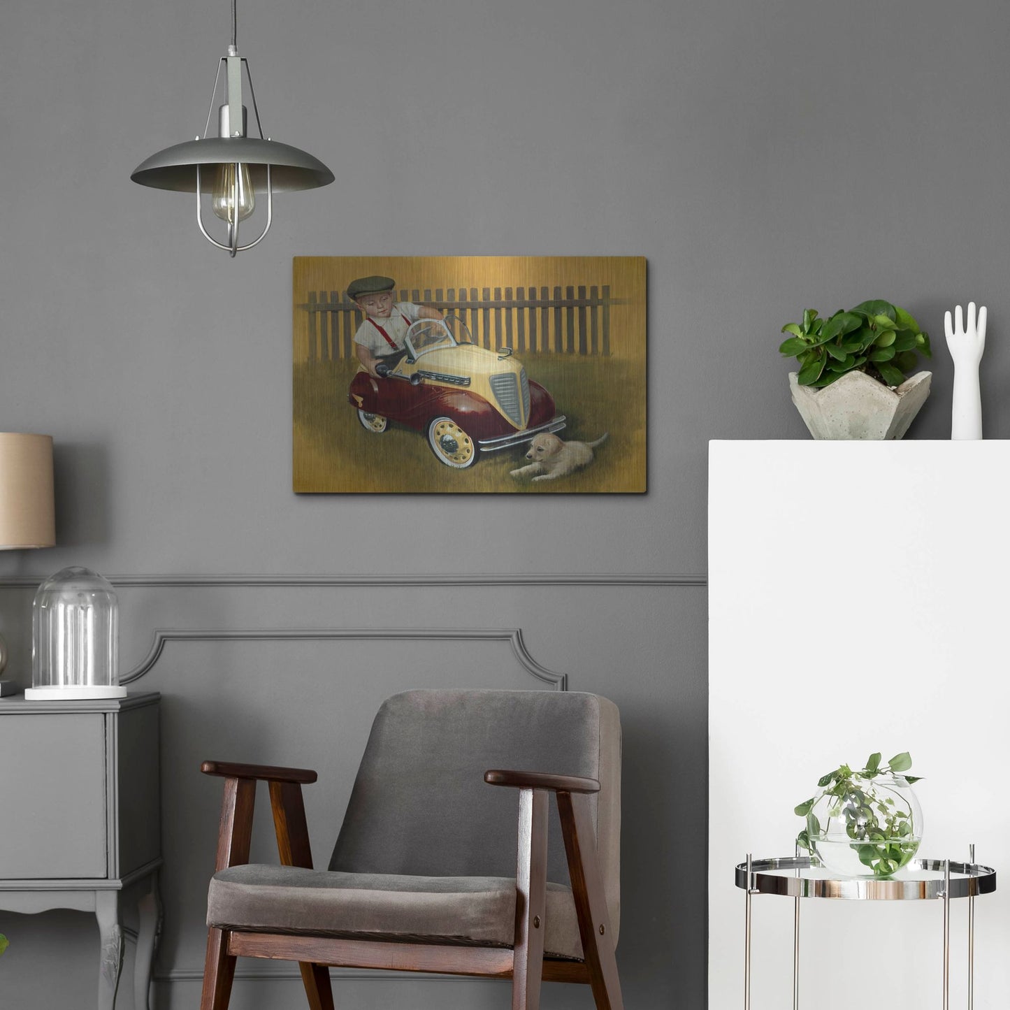 Luxe Metal Art '1937 Steelcraft Dodge' by David Lindsley, Metal Wall Art,24x16