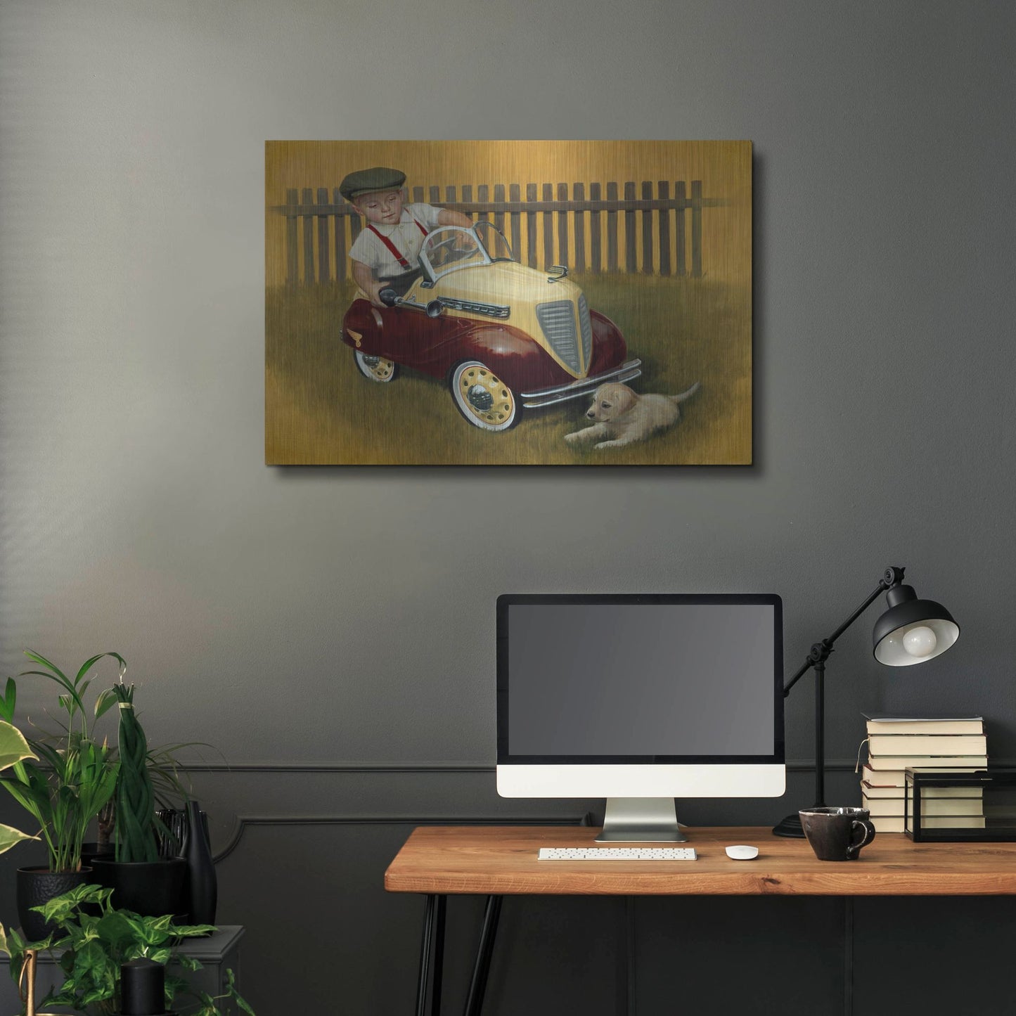 Luxe Metal Art '1937 Steelcraft Dodge' by David Lindsley, Metal Wall Art,36x24
