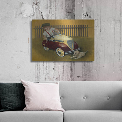 Luxe Metal Art '1937 Steelcraft Dodge' by David Lindsley, Metal Wall Art,36x24