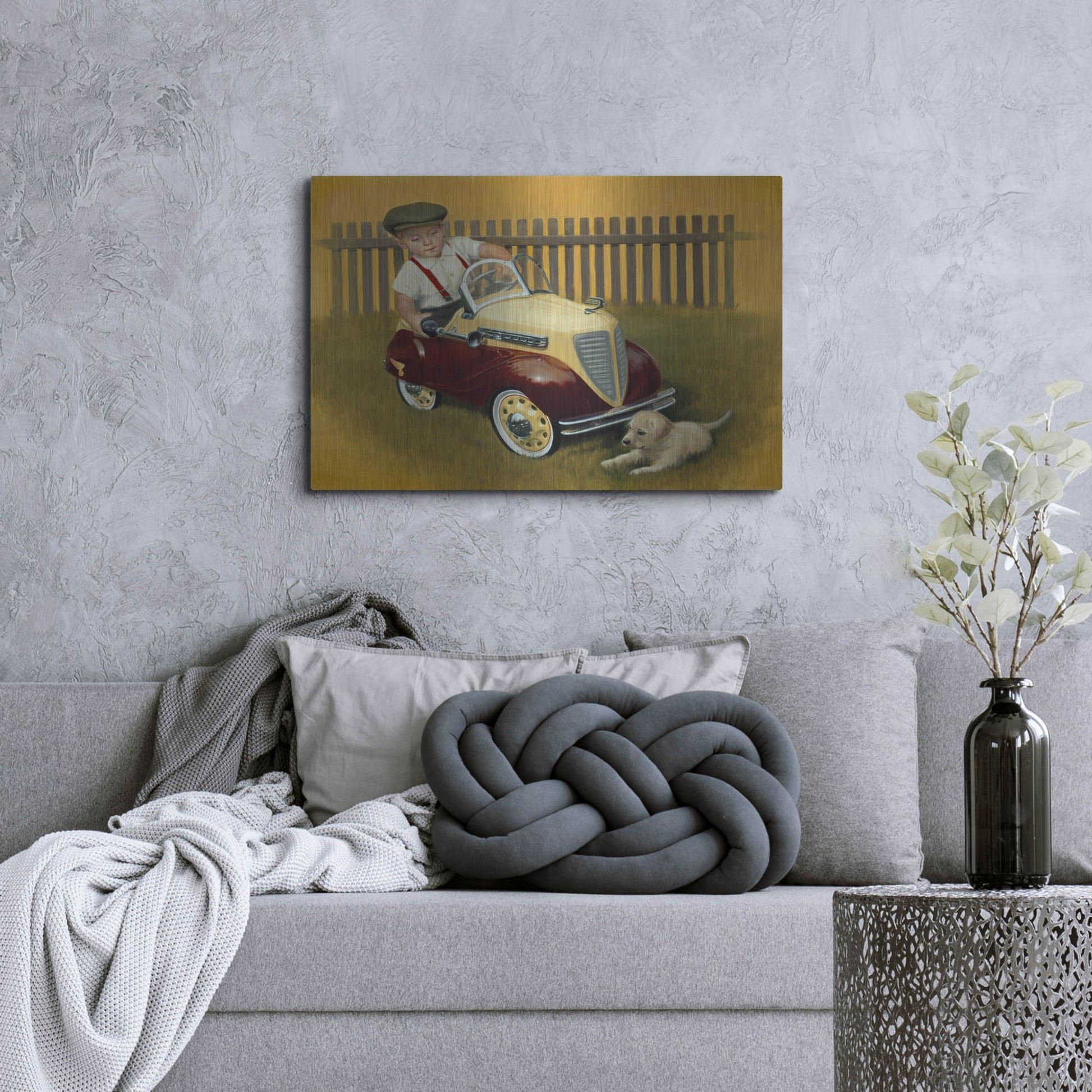 Luxe Metal Art '1937 Steelcraft Dodge' by David Lindsley, Metal Wall Art,36x24