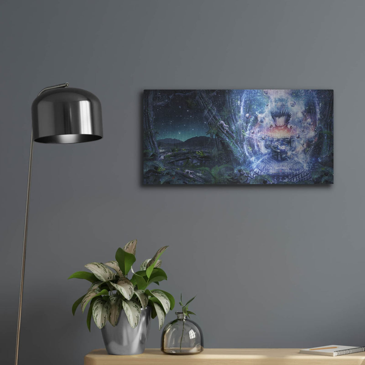 'From The Broken Grow The Saved' by Cameron Gray – Metal Wall Art, 24x12 room view