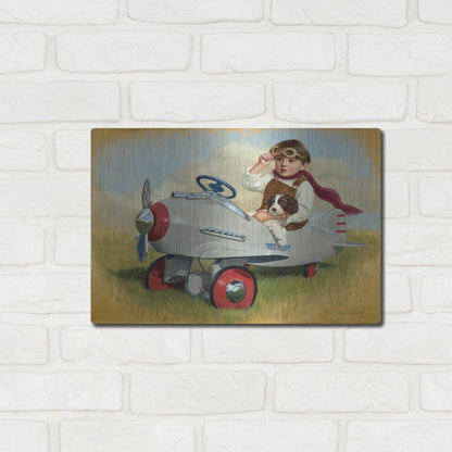 Luxe Metal Art '1941 Steelcraft Pursuit Plane' by David Lindsley, Metal Wall Art,16x12