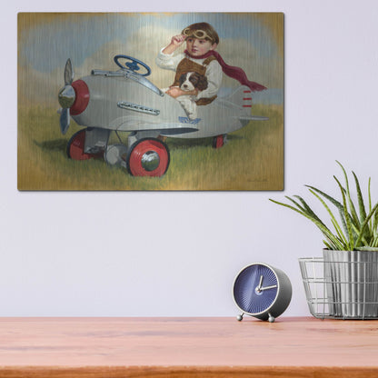 Luxe Metal Art '1941 Steelcraft Pursuit Plane' by David Lindsley, Metal Wall Art,16x12