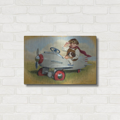 Luxe Metal Art '1941 Steelcraft Pursuit Plane' by David Lindsley, Metal Wall Art,24x16