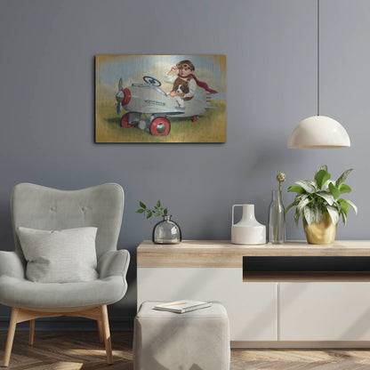 Luxe Metal Art '1941 Steelcraft Pursuit Plane' by David Lindsley, Metal Wall Art,24x16