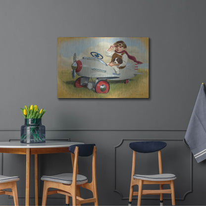 Luxe Metal Art '1941 Steelcraft Pursuit Plane' by David Lindsley, Metal Wall Art,36x24