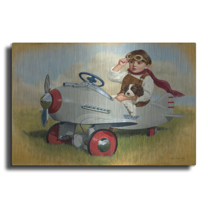 Luxe Metal Art '1941 Steelcraft Pursuit Plane' by David Lindsley, Metal Wall Art