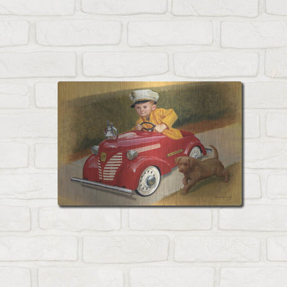 Luxe Metal Art '1937 Garton Ford Fire Chief' by David Lindsley, Metal Wall Art,16x12