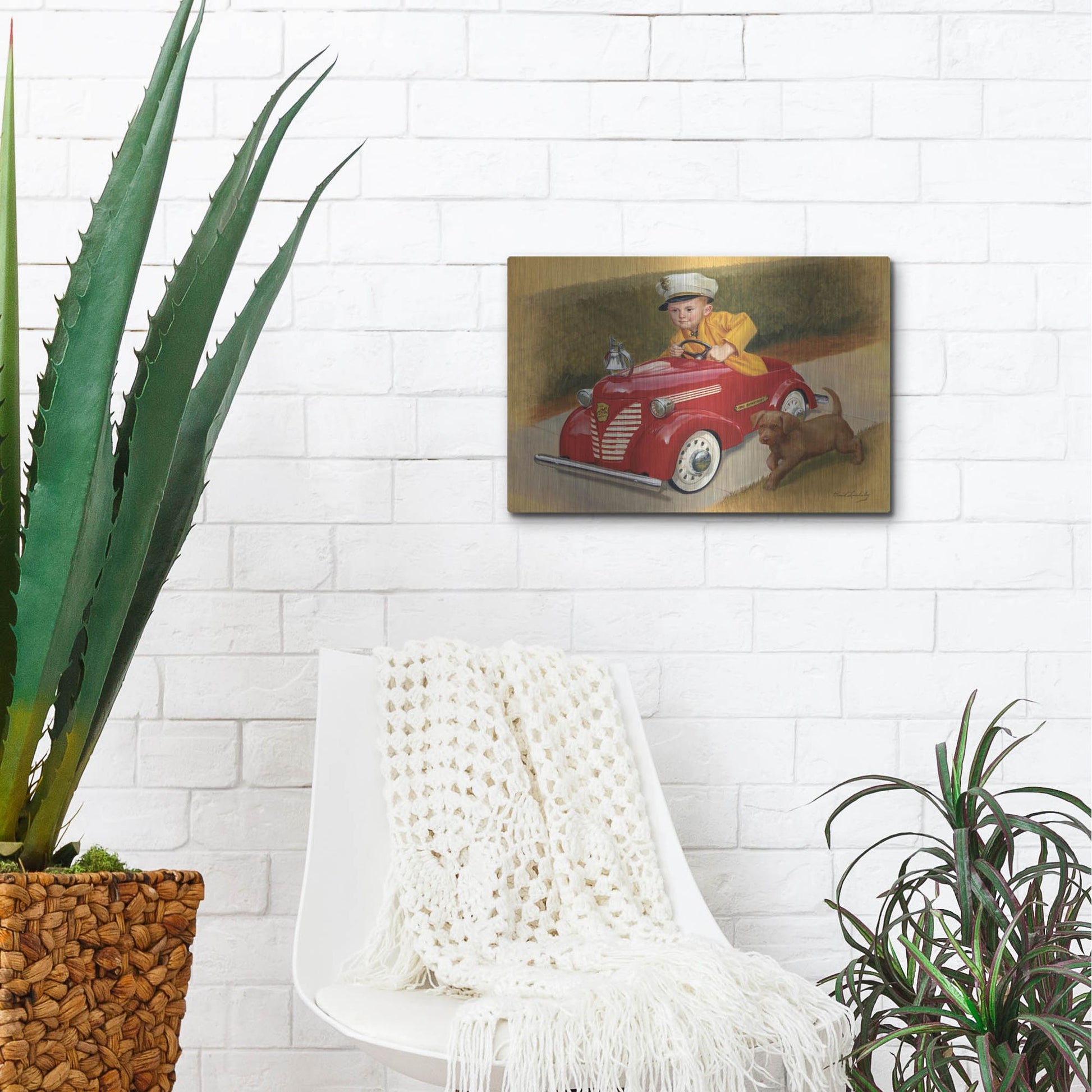 Luxe Metal Art '1937 Garton Ford Fire Chief' by David Lindsley, Metal Wall Art,16x12