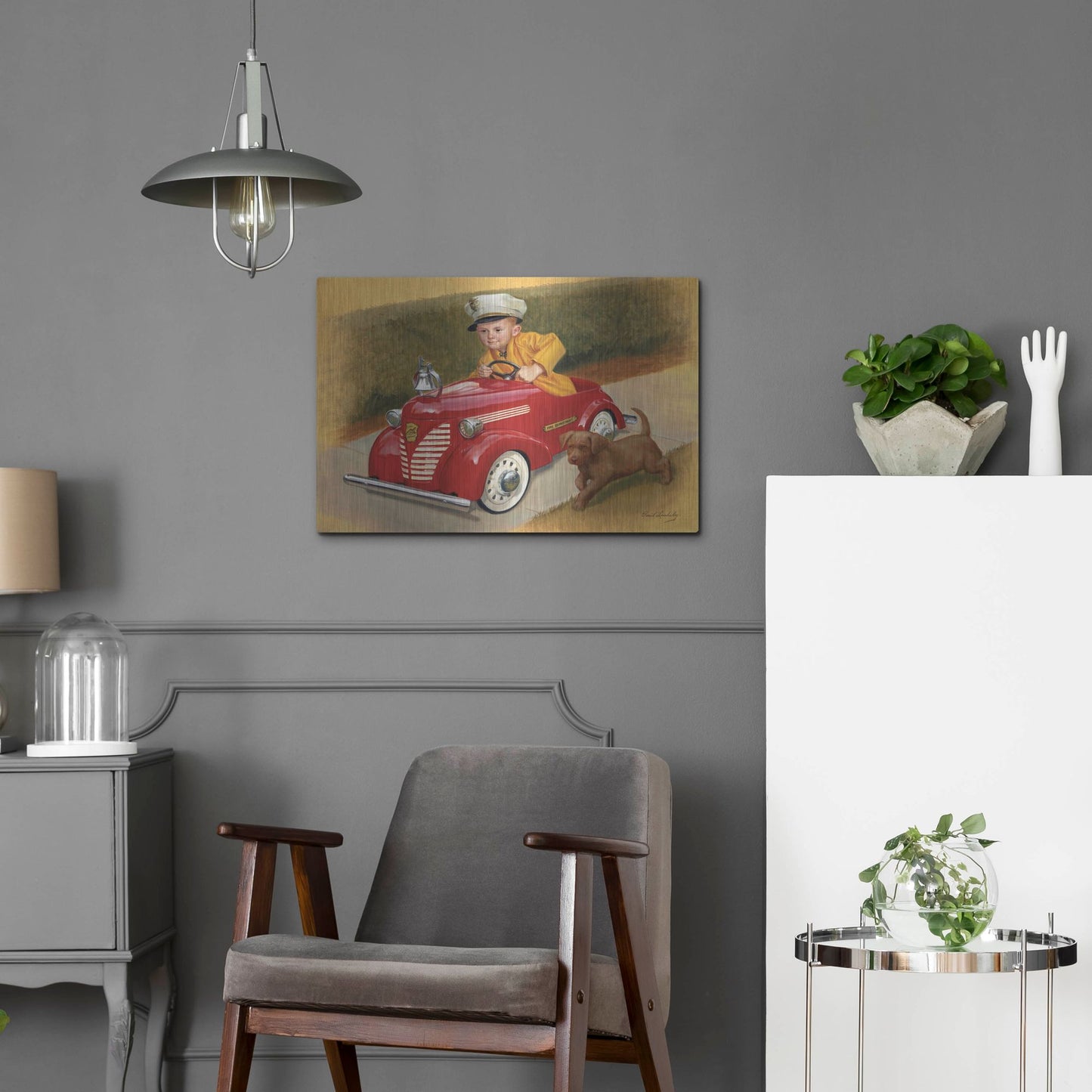 Luxe Metal Art '1937 Garton Ford Fire Chief' by David Lindsley, Metal Wall Art,24x16