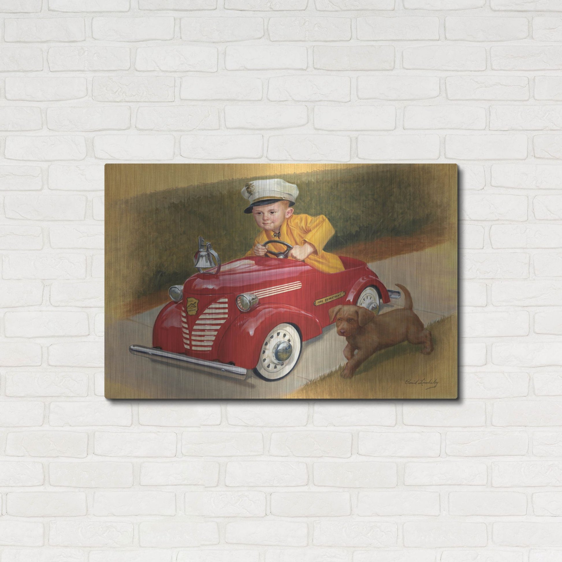 Luxe Metal Art '1937 Garton Ford Fire Chief' by David Lindsley, Metal Wall Art,36x24