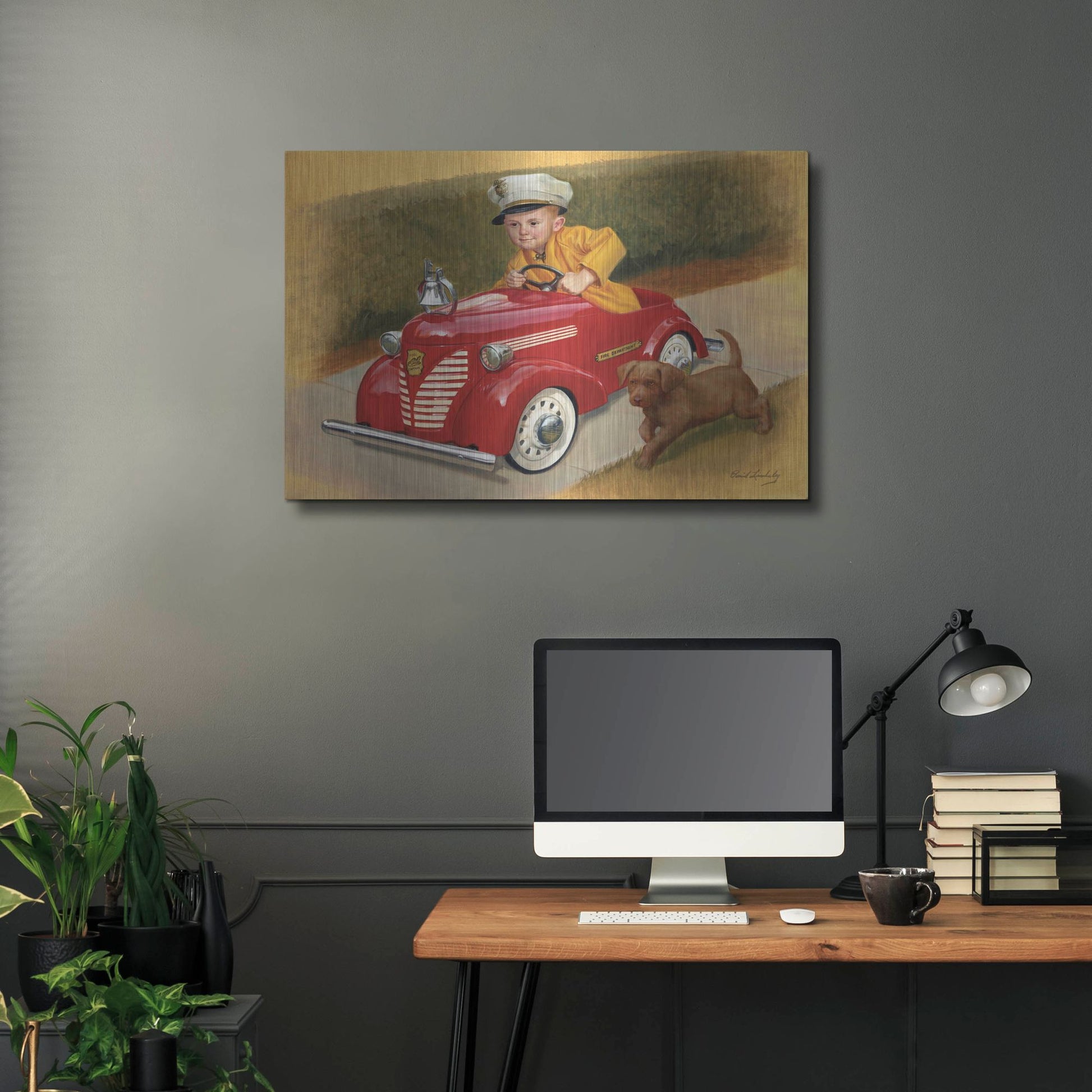 Luxe Metal Art '1937 Garton Ford Fire Chief' by David Lindsley, Metal Wall Art,36x24