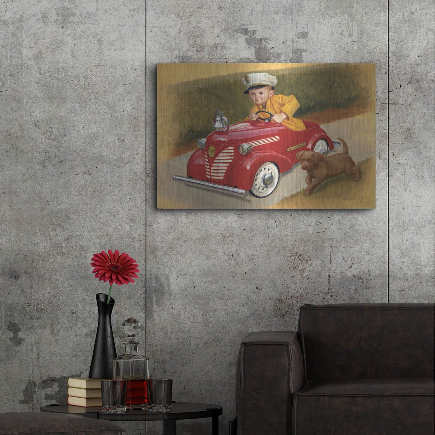 Luxe Metal Art '1937 Garton Ford Fire Chief' by David Lindsley, Metal Wall Art,36x24
