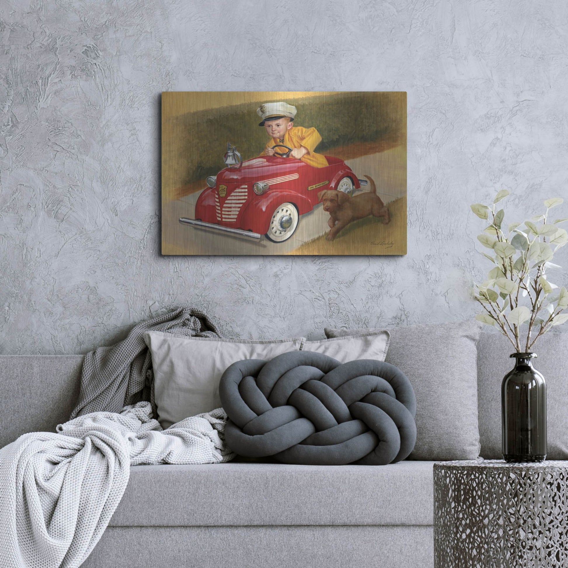 Luxe Metal Art '1937 Garton Ford Fire Chief' by David Lindsley, Metal Wall Art,36x24