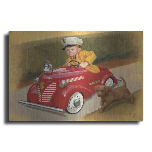 Luxe Metal Art '1937 Garton Ford Fire Chief' by David Lindsley, Metal Wall Art