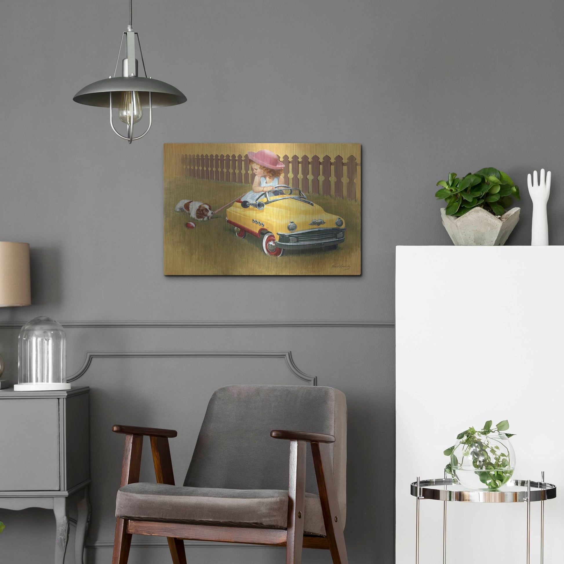 Luxe Metal Art '1948 Murray Roadmaster' by David Lindsley, Metal Wall Art,24x16