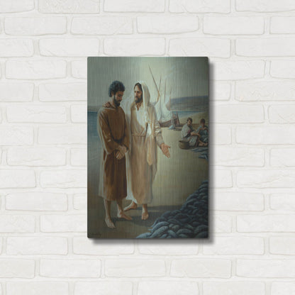 Luxe Metal Art 'Lovest Thou Me, More Than Thee' by David Lindsley, Metal Wall Art,16x24