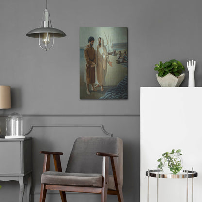 Luxe Metal Art 'Lovest Thou Me, More Than Thee' by David Lindsley, Metal Wall Art,16x24