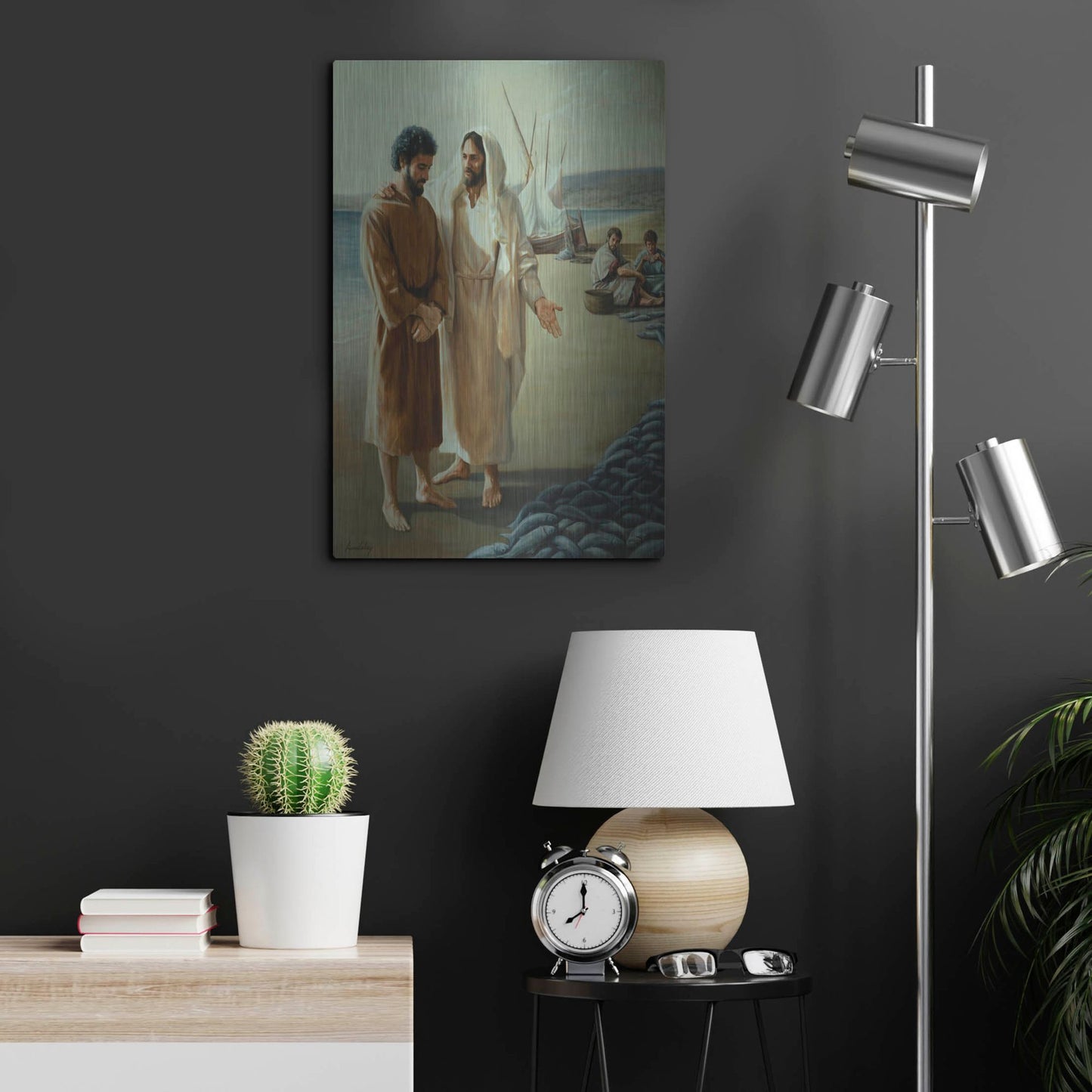 Luxe Metal Art 'Lovest Thou Me, More Than Thee' by David Lindsley, Metal Wall Art,16x24