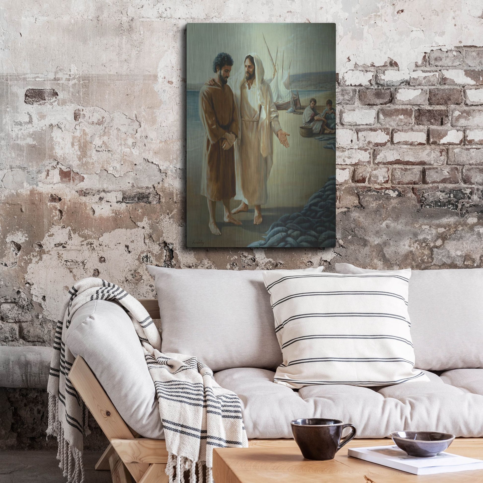 Luxe Metal Art 'Lovest Thou Me, More Than Thee' by David Lindsley, Metal Wall Art,24x36