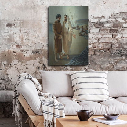 Luxe Metal Art 'Lovest Thou Me, More Than Thee' by David Lindsley, Metal Wall Art,24x36