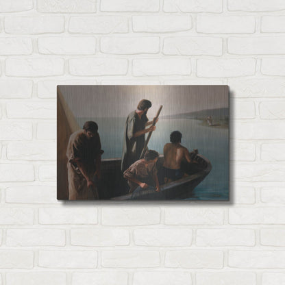 Luxe Metal Art 'Christ Calling To Disciples' by David Lindsley, Metal Wall Art,24x16