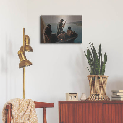 Luxe Metal Art 'Christ Calling To Disciples' by David Lindsley, Metal Wall Art,24x16