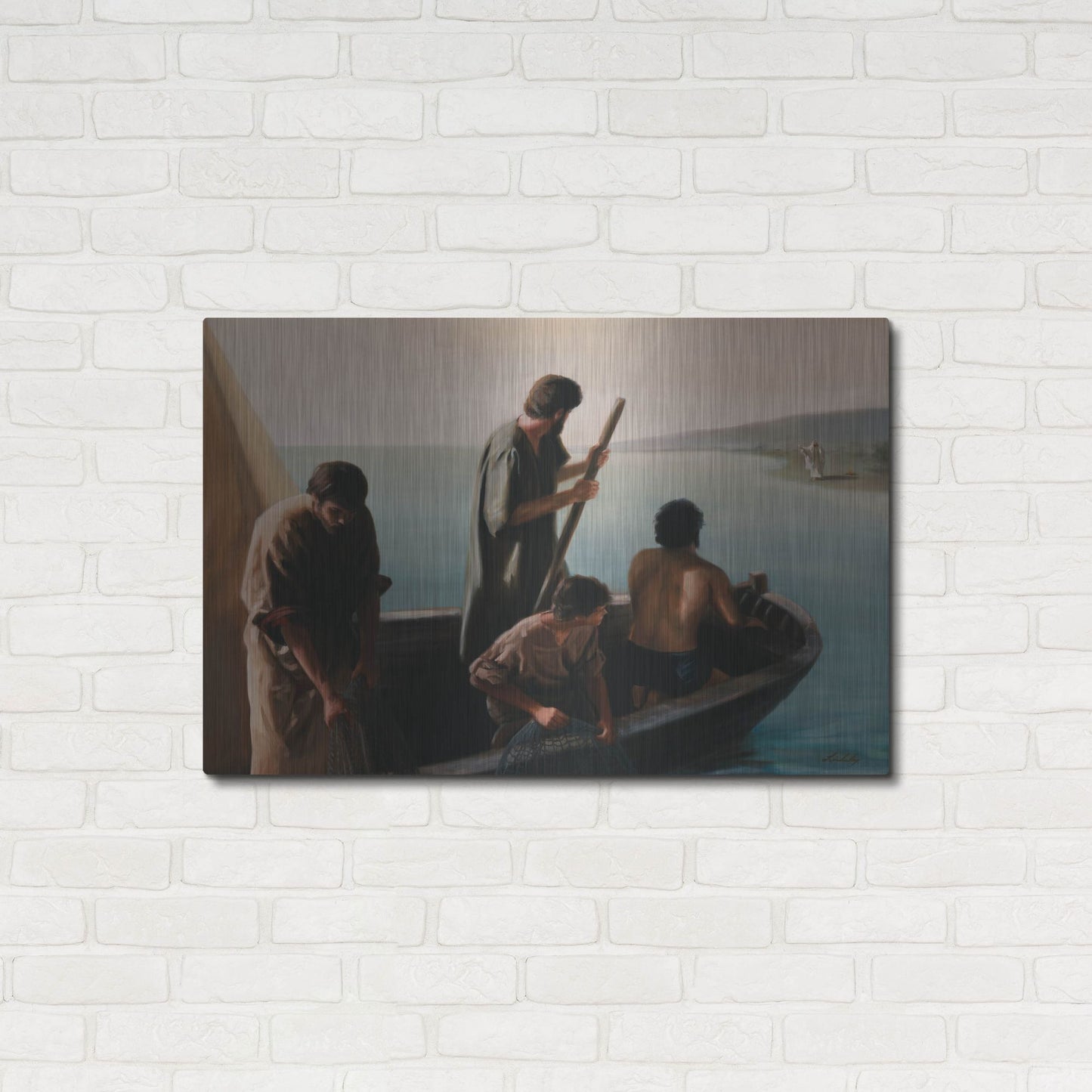 Luxe Metal Art 'Christ Calling To Disciples' by David Lindsley, Metal Wall Art,36x24