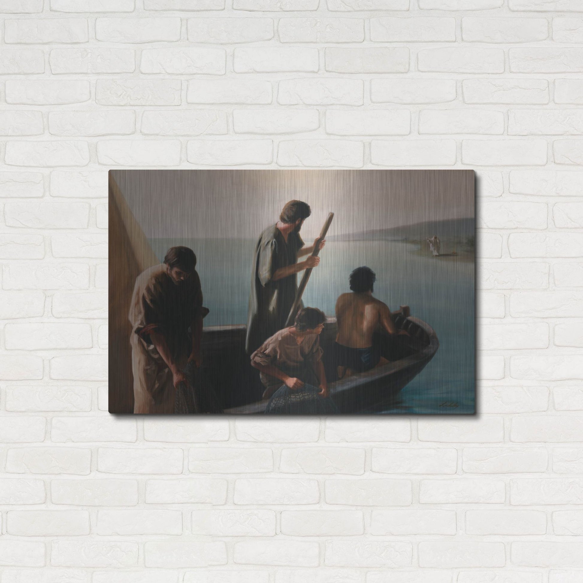 Luxe Metal Art 'Christ Calling To Disciples' by David Lindsley, Metal Wall Art,36x24
