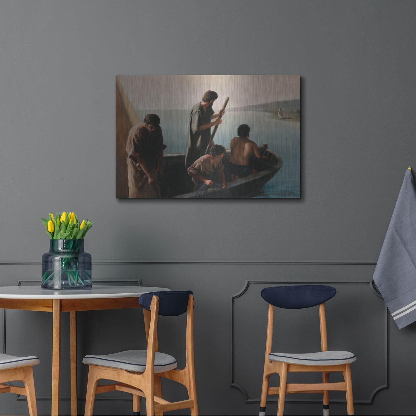 Luxe Metal Art 'Christ Calling To Disciples' by David Lindsley, Metal Wall Art,36x24