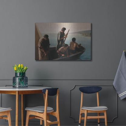 Luxe Metal Art 'Christ Calling To Disciples' by David Lindsley, Metal Wall Art,36x24