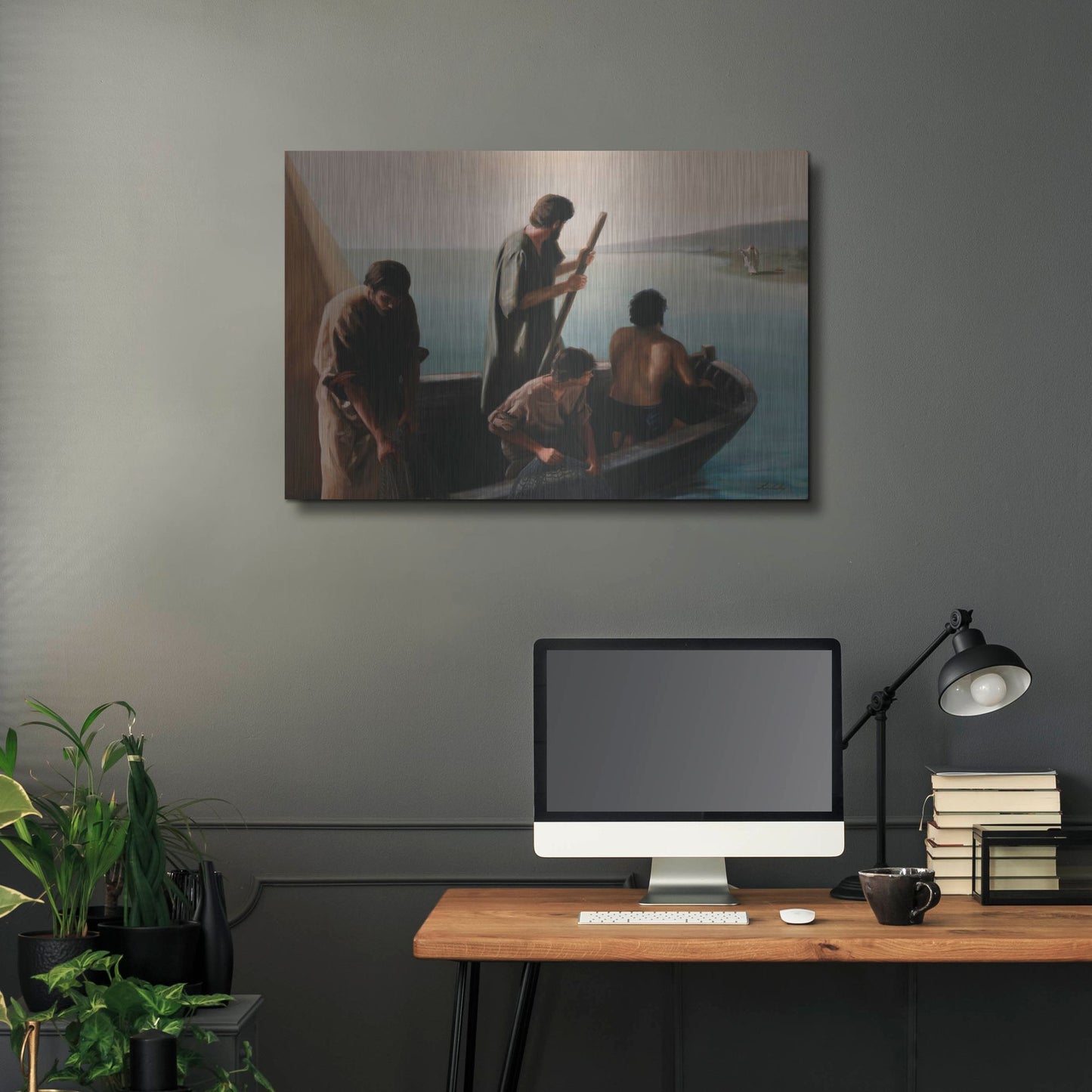 Luxe Metal Art 'Christ Calling To Disciples' by David Lindsley, Metal Wall Art,36x24