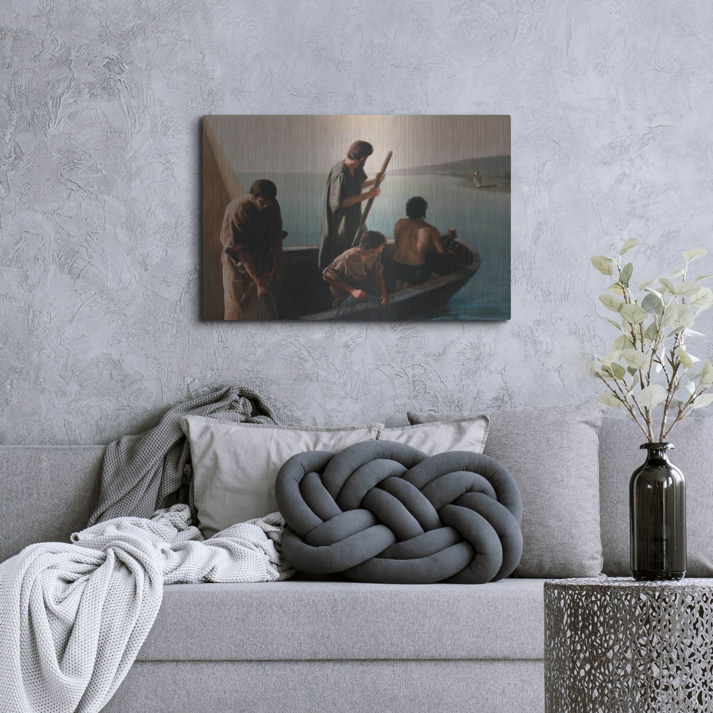 Luxe Metal Art 'Christ Calling To Disciples' by David Lindsley, Metal Wall Art,36x24